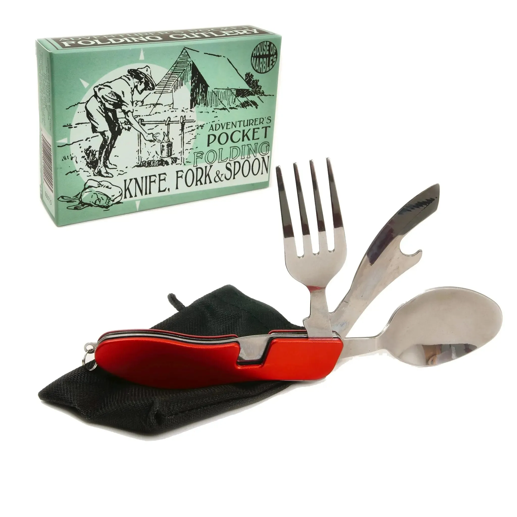 Adventurer's Pocket Knife, Fork & Spoon Set