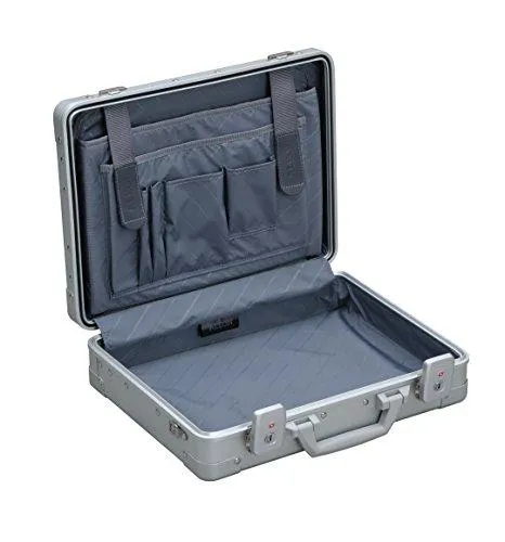 Aleon 15" Business Attache Aluminum Hardside Business Briefcase (Platinum) Sliver