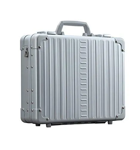 Aleon 15" Business Attache Aluminum Hardside Business Briefcase (Platinum) Sliver