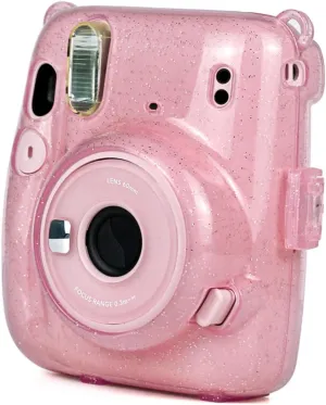 Angoily 1Pc Transparent Camera Protective Cover for Mini Stylish Scratch Camera Bag Pink for Storage and Protection of Your Instant Camera