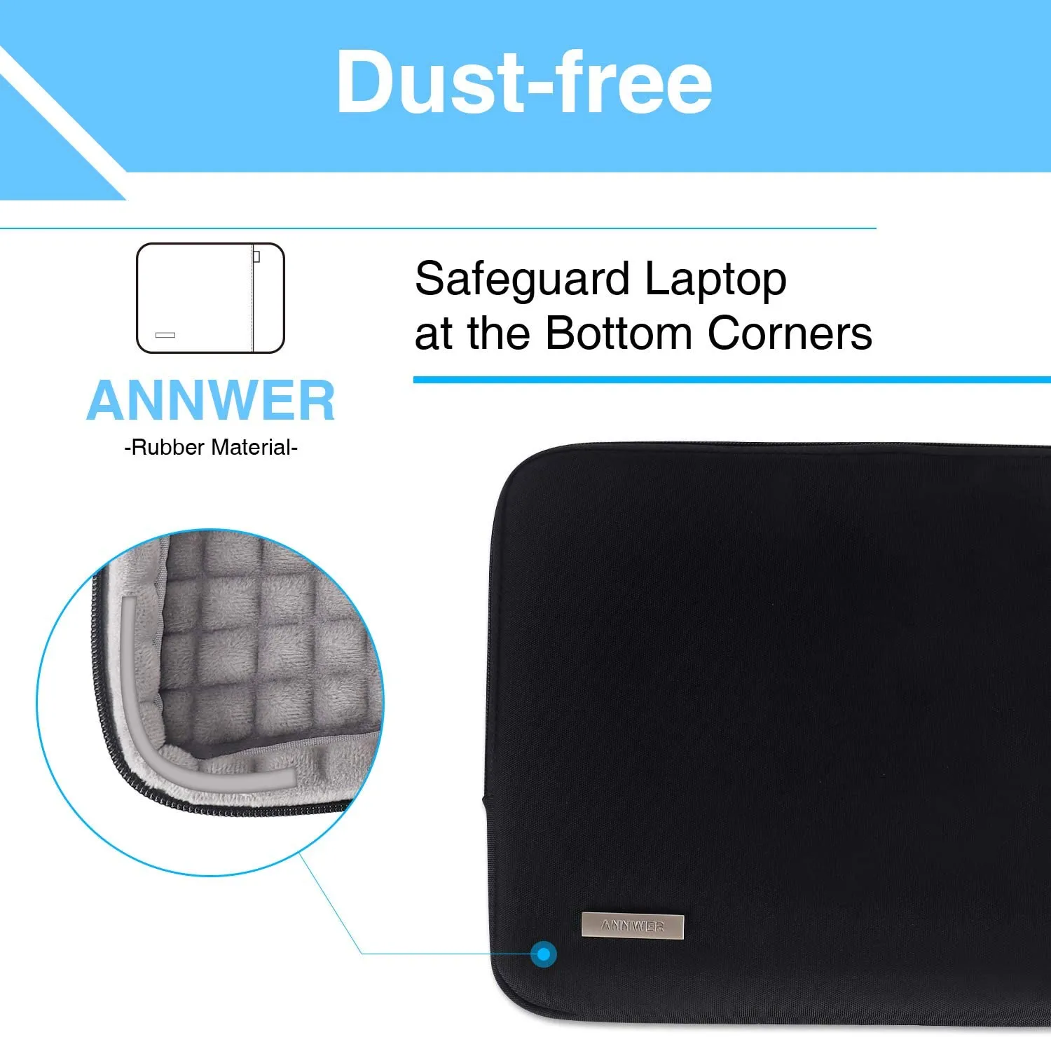 Annwer 360 Protective Laptop Sleeve 13 Inch, Laptop Case