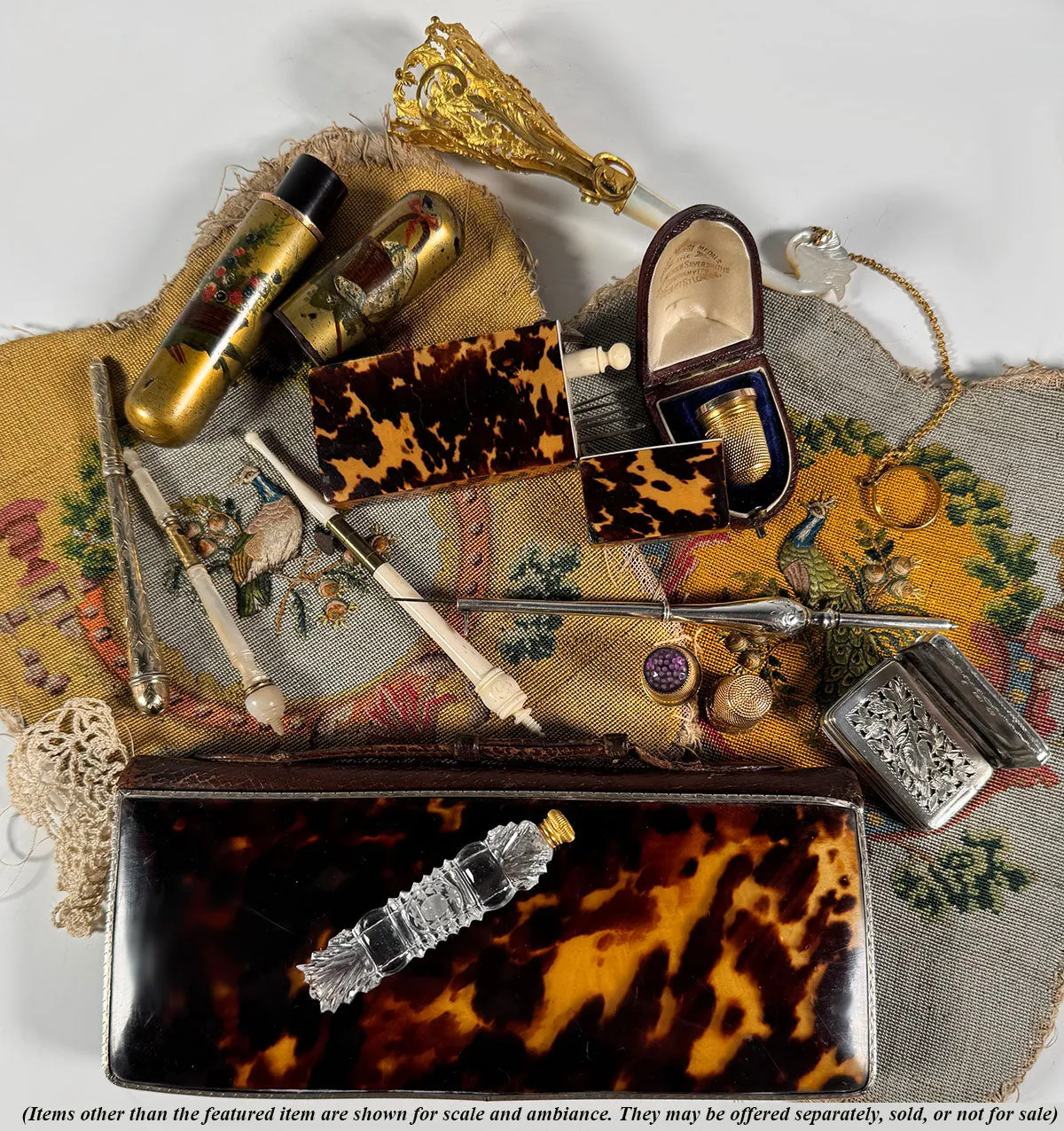 Antique c.1910 Nissel & Sikorra Austrian Evening Purse Wallet in Fine Leather, Silver and Tortoise Shell