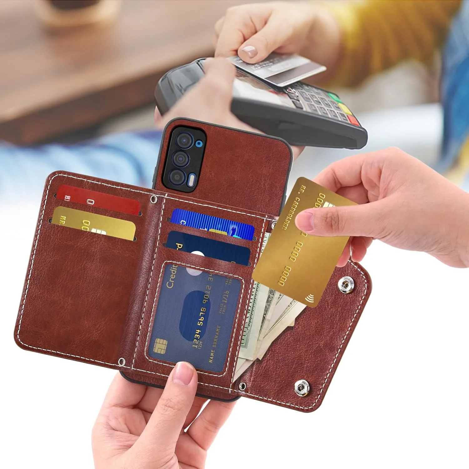 Asuwish Phone Case for Motorola Moto Edge 2021/MotoEdge 5G UW 2021 Wallet Cover with Screen Protector and Credit Card Holder Crossbody Strap Stand Leather Cell Accessories XT2141-1 Women Girls Brown
