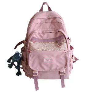 Backpack Female College Student Simple Korean Style High School Student Junior School  Large Capacity Fashion  Male