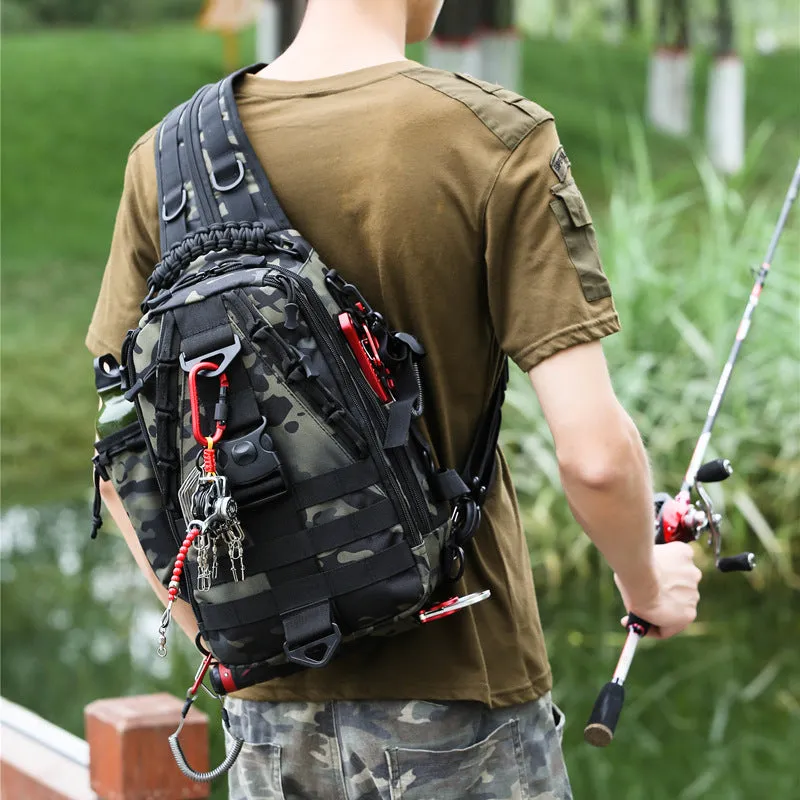 Backpack Men Multi-Functional Outdoor Travel Mountain Climbing Cycling Camouflage Single Shoulder shoulder bag