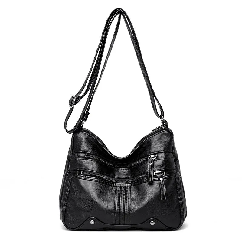 Backpack Shoulder Messenger   for Middle-Aged Casual Ladies   Multi-Compartment Women shoulder bag