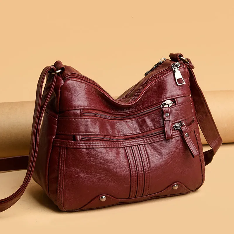 Backpack Shoulder Messenger   for Middle-Aged Casual Ladies   Multi-Compartment Women shoulder bag
