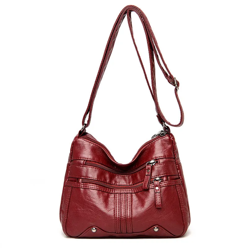 Backpack Shoulder Messenger   for Middle-Aged Casual Ladies   Multi-Compartment Women shoulder bag