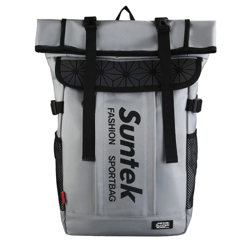 Backpack Sports Leisure Travel Bag Tooling Style Reflective College Students Bag