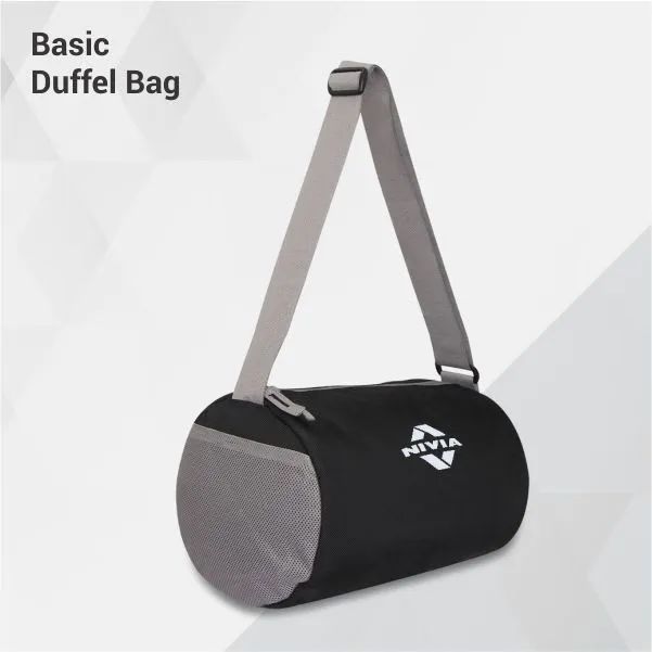 BASIC DUFFEL BAG - BLACK - GREY