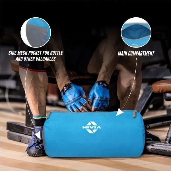 BASIC DUFFEL BAG - SKY BLUE - GREY