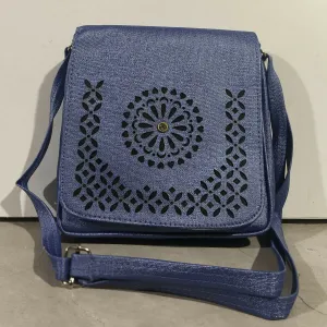 Blue Laser-Cut Crossbody Bag (TPT)