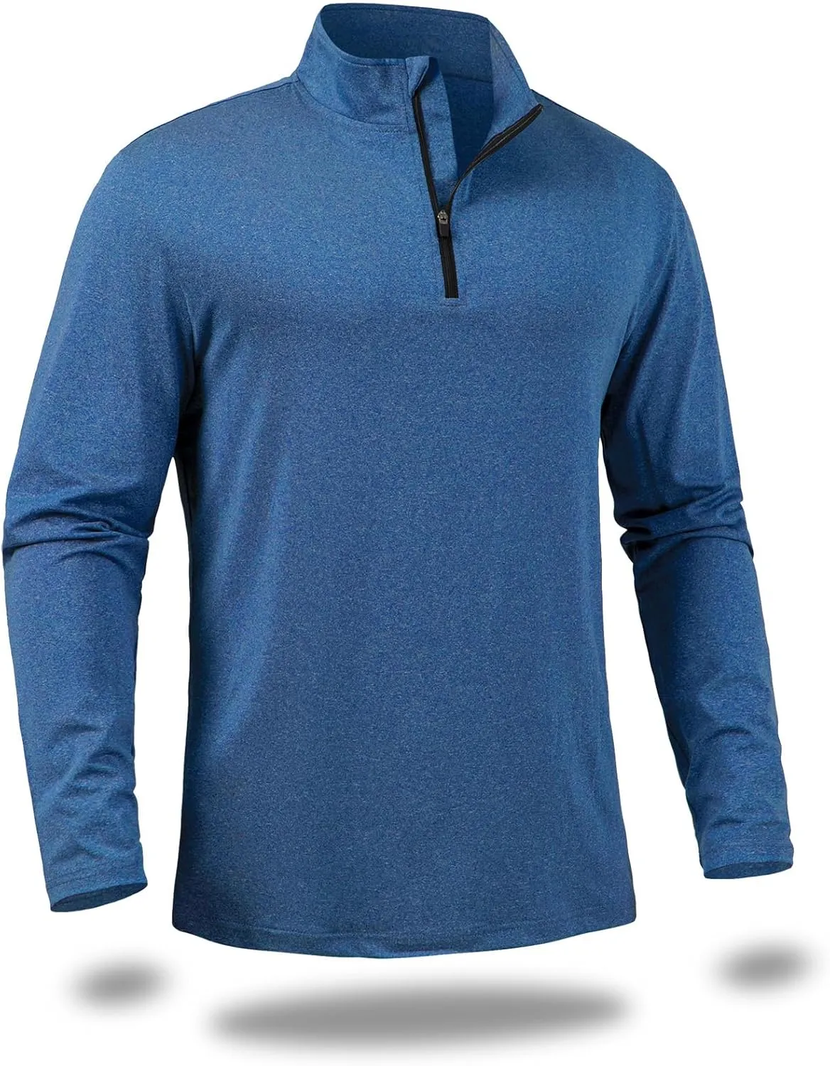 CARWORNIC Men's Long Sleeve Athletic Shirts 1/4 Zip Pullover Quick Dry Active Sports Sweatshirt for Running Workout Gym
