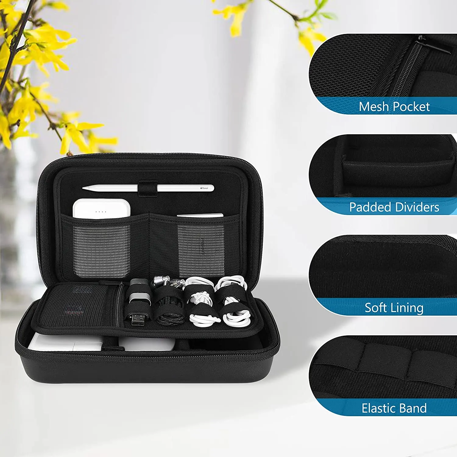 (CASE ONLY) Hard Case Travel Electronic Organizer