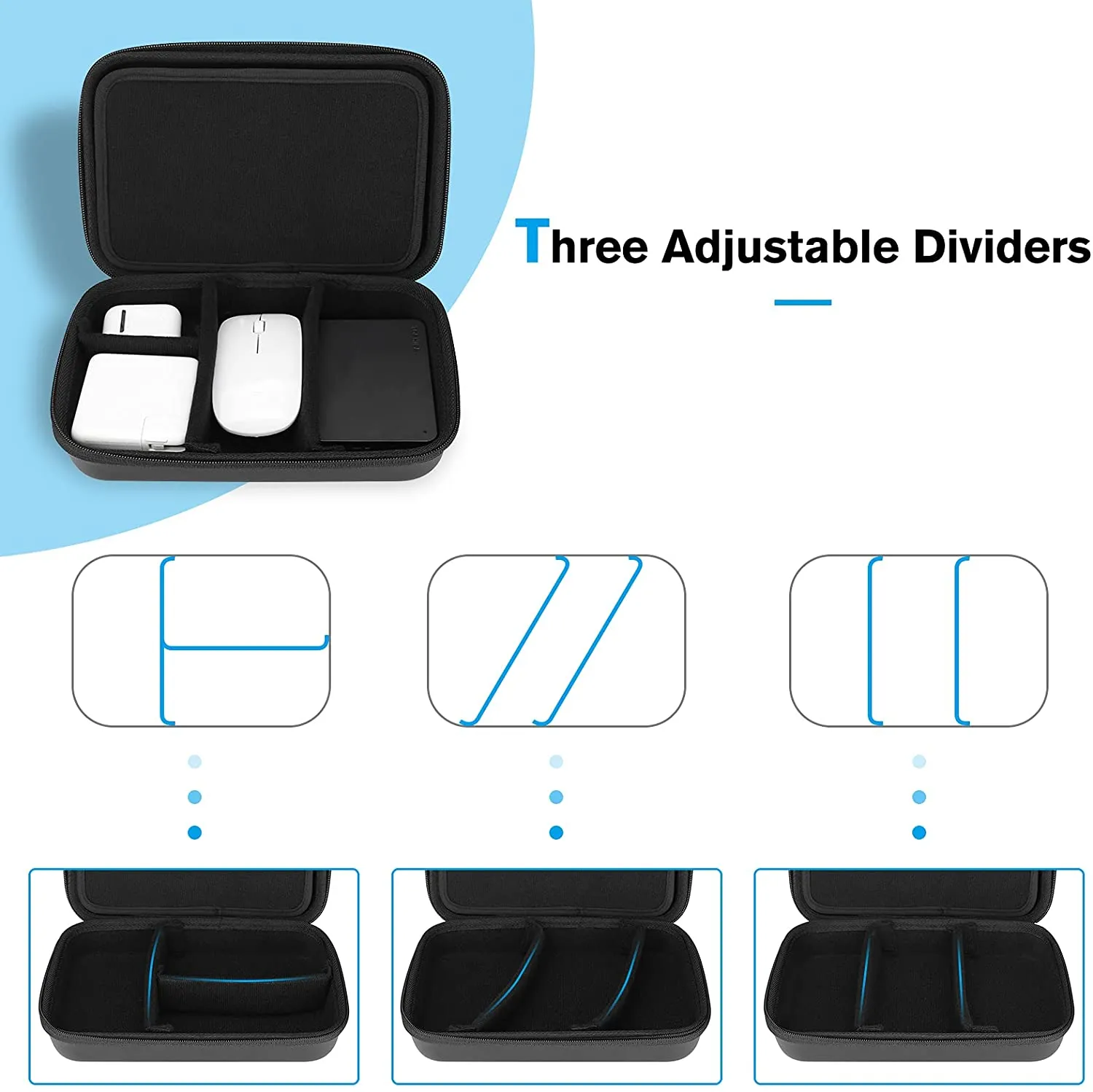 (CASE ONLY) Hard Case Travel Electronic Organizer