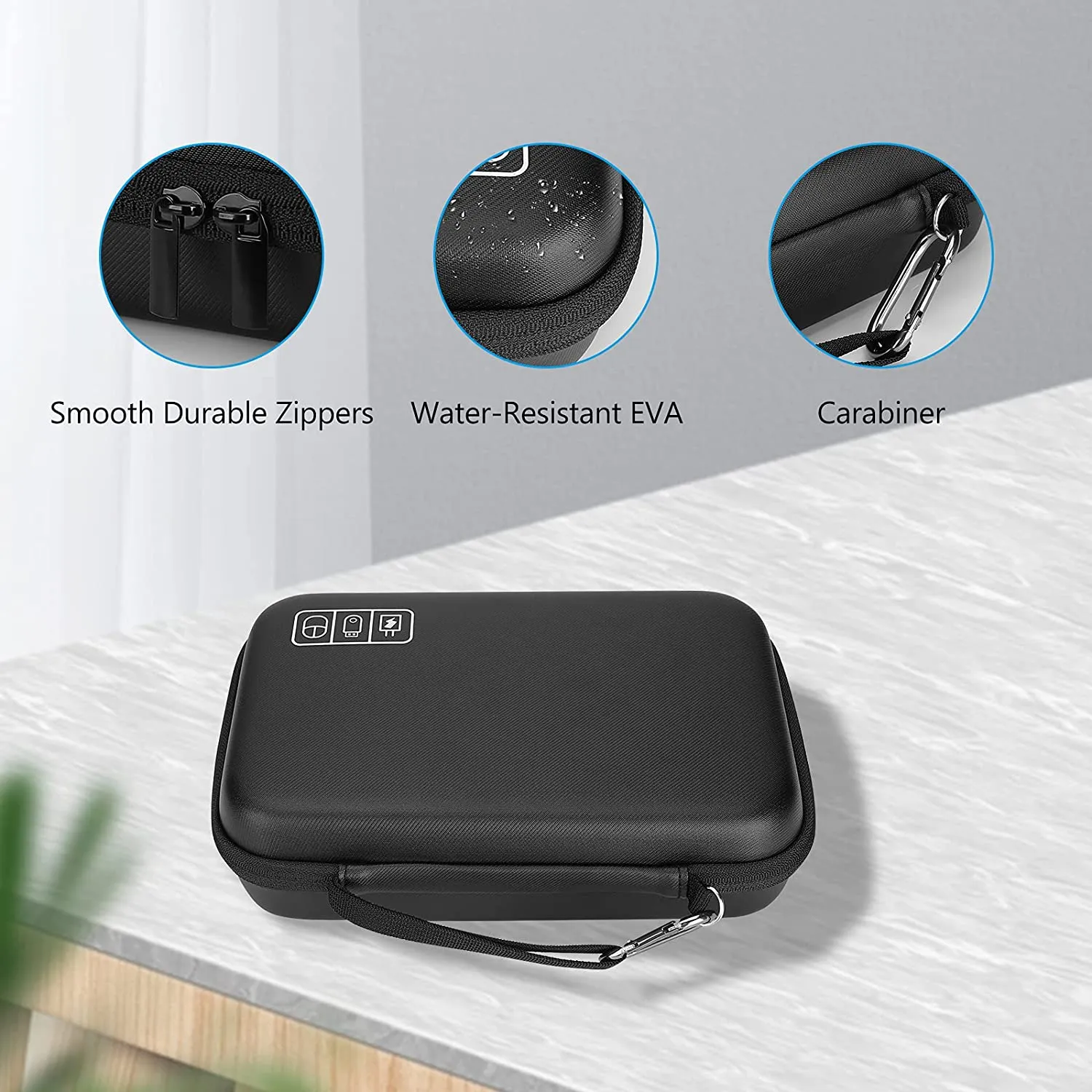 (CASE ONLY) Hard Case Travel Electronic Organizer