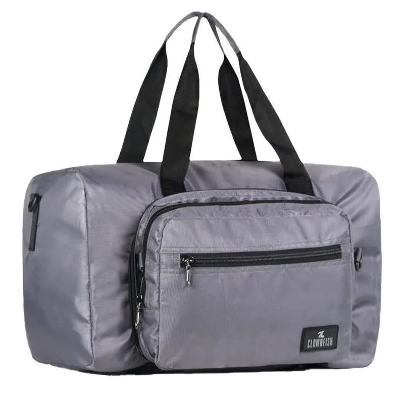 Convertible Travel Duffle Bag - Spacious with Zippered Pockets | Crossbody Sling Bag | 25L | Dark Grey