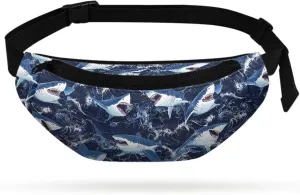 Cozeyat Blue Shark Kids Fanny Pack Fanny Pack Ages 4-6 6-8 8-12 Small Kids Belt Bag Toddler Fanny Pack Gift Boys Crossbody Sling Purse Teens Cute Stuff Pouch Bum Bag