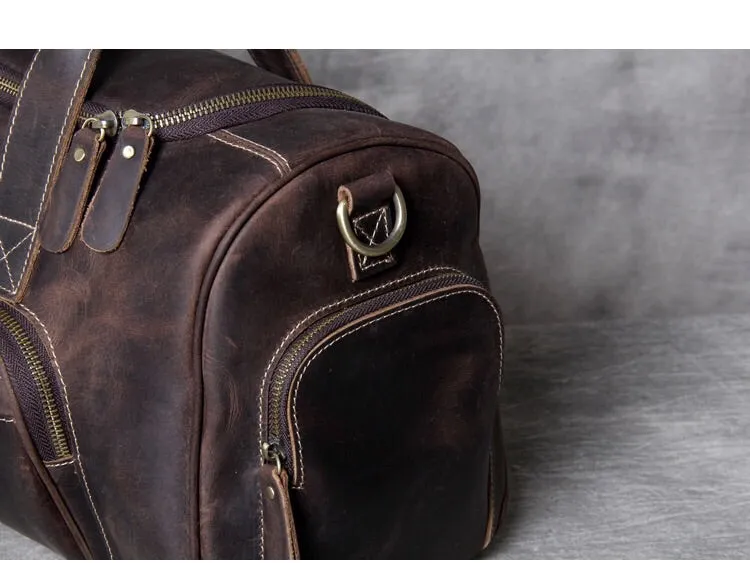 Crazy Horse Leather Holdall Duffel Bag YG1131