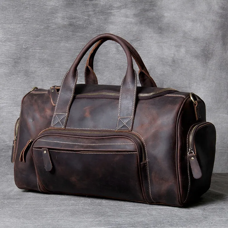 Crazy Horse Leather Holdall Duffel Bag YG1131