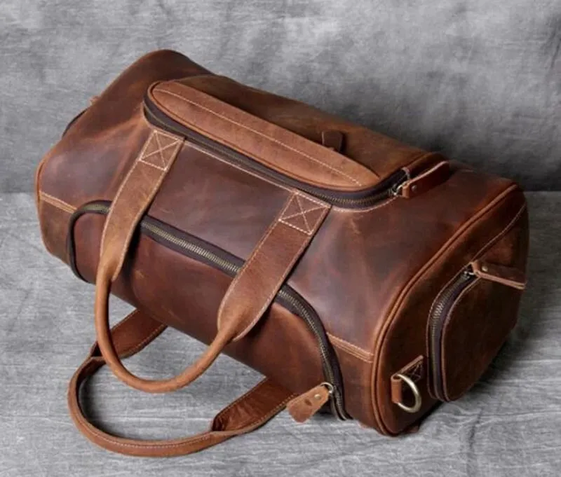 Crazy Horse Leather Holdall Duffel Bag YG1131