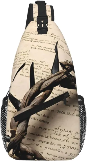 Crown of thorns Crossbody Chest Bag Sling Backpack for Travel Work Casual Use Shoulder Pack