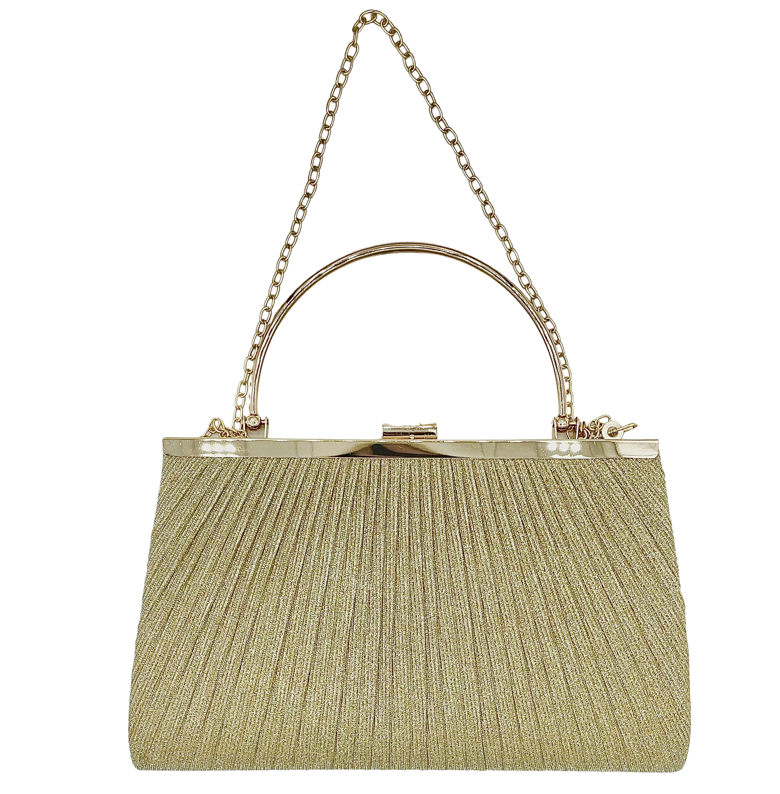 Crystale Pleated Shimmer purse