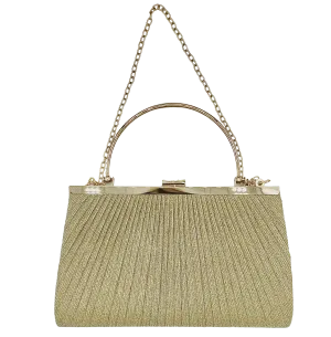 Crystale Pleated Shimmer purse