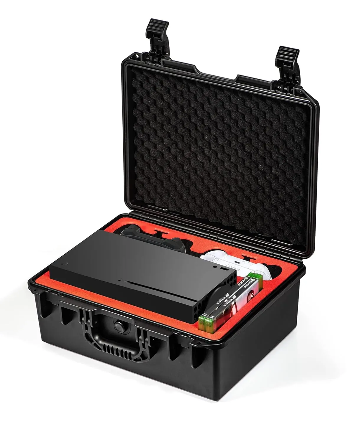 DEVASO Hard Carrying Case Compatible with Xbox Series X, Professional Deluxe Waterproof Case Soft Lining Hard Case for Xbox Series X Console, Controllers, Headset and Other Accessories