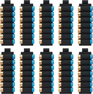 Elandor 10 Packs 7 Rounds Shell Card Holder | Buttstock Shell Holder | 12/20 Ga Side Saddle Shell Carrier for Rifle Shotgun Cartridge | with Molle Utility Pouch Hook and Loop, Black