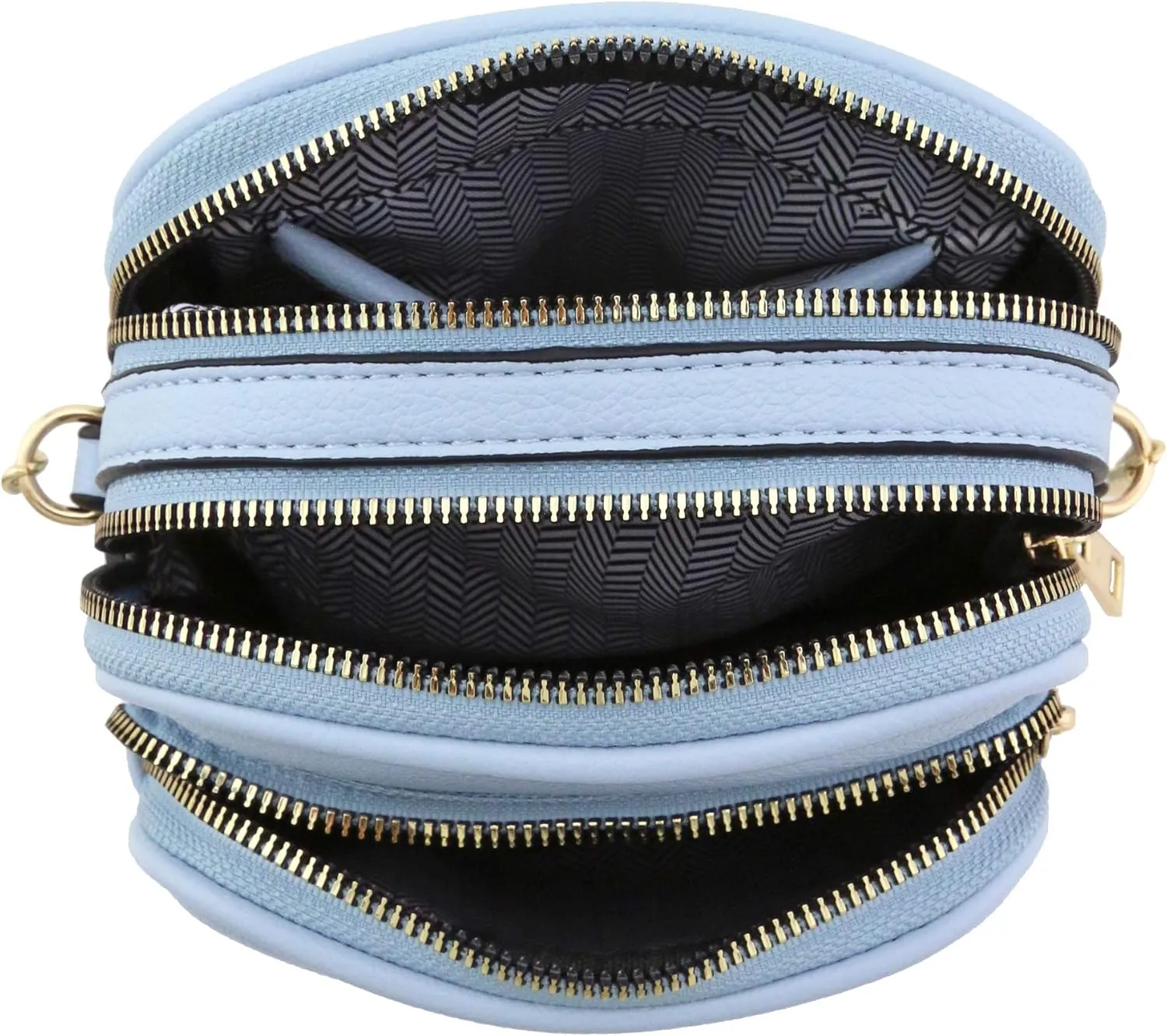 FashionPuzzle Multi Pocket PU Leather Casual Medium Crossbody Bag with Adjustable Strap