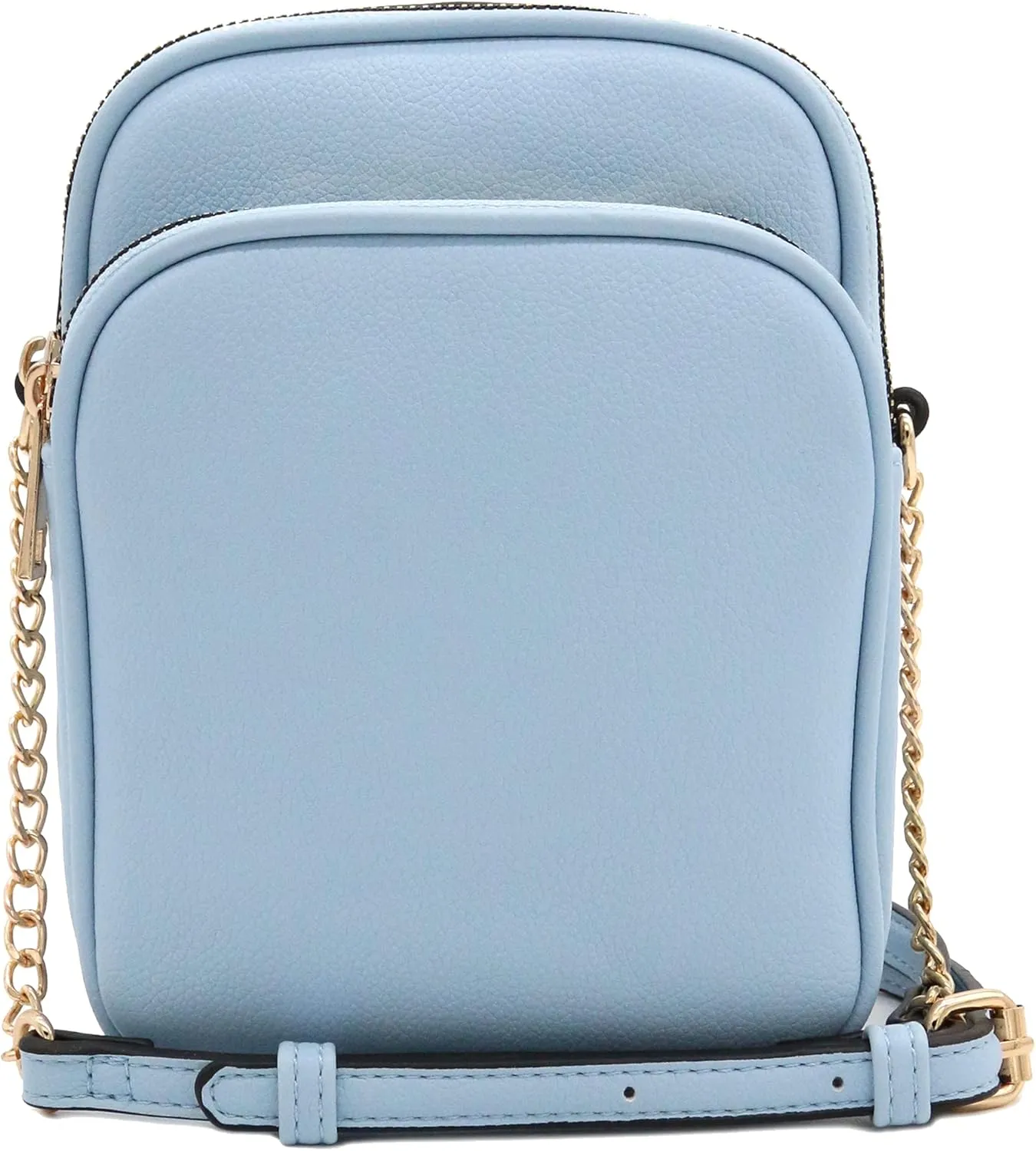 FashionPuzzle Multi Pocket PU Leather Casual Medium Crossbody Bag with Adjustable Strap