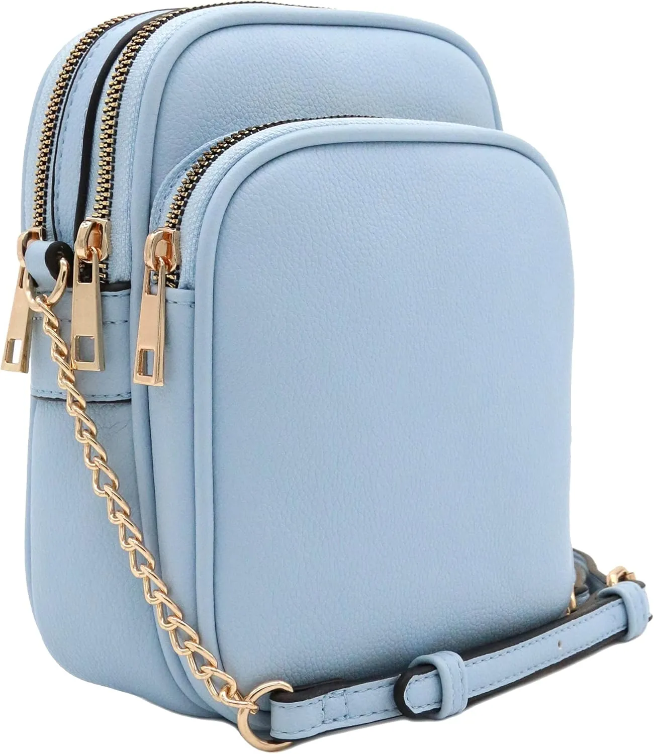 FashionPuzzle Multi Pocket PU Leather Casual Medium Crossbody Bag with Adjustable Strap