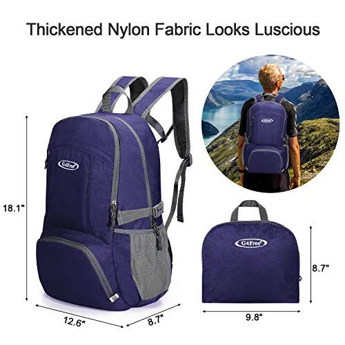 G4Free Lightweight Backpack 35L Water Resistant Travel Hiking Daypack Handy Packable Backpack for