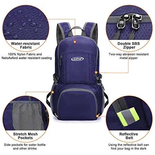 G4Free Lightweight Backpack 35L Water Resistant Travel Hiking Daypack Handy Packable Backpack for