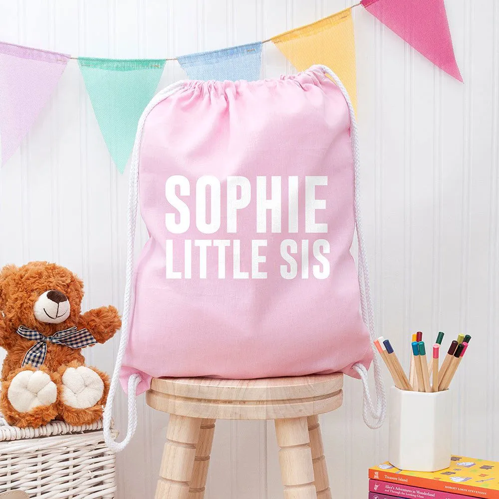 Girl's Personalised Sister Gym Bag
