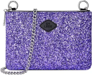 GM LIKKIE Crossbody Clutch Purse for Women, Glitter Evening Bag, Sequin Wedding Handbag for Party