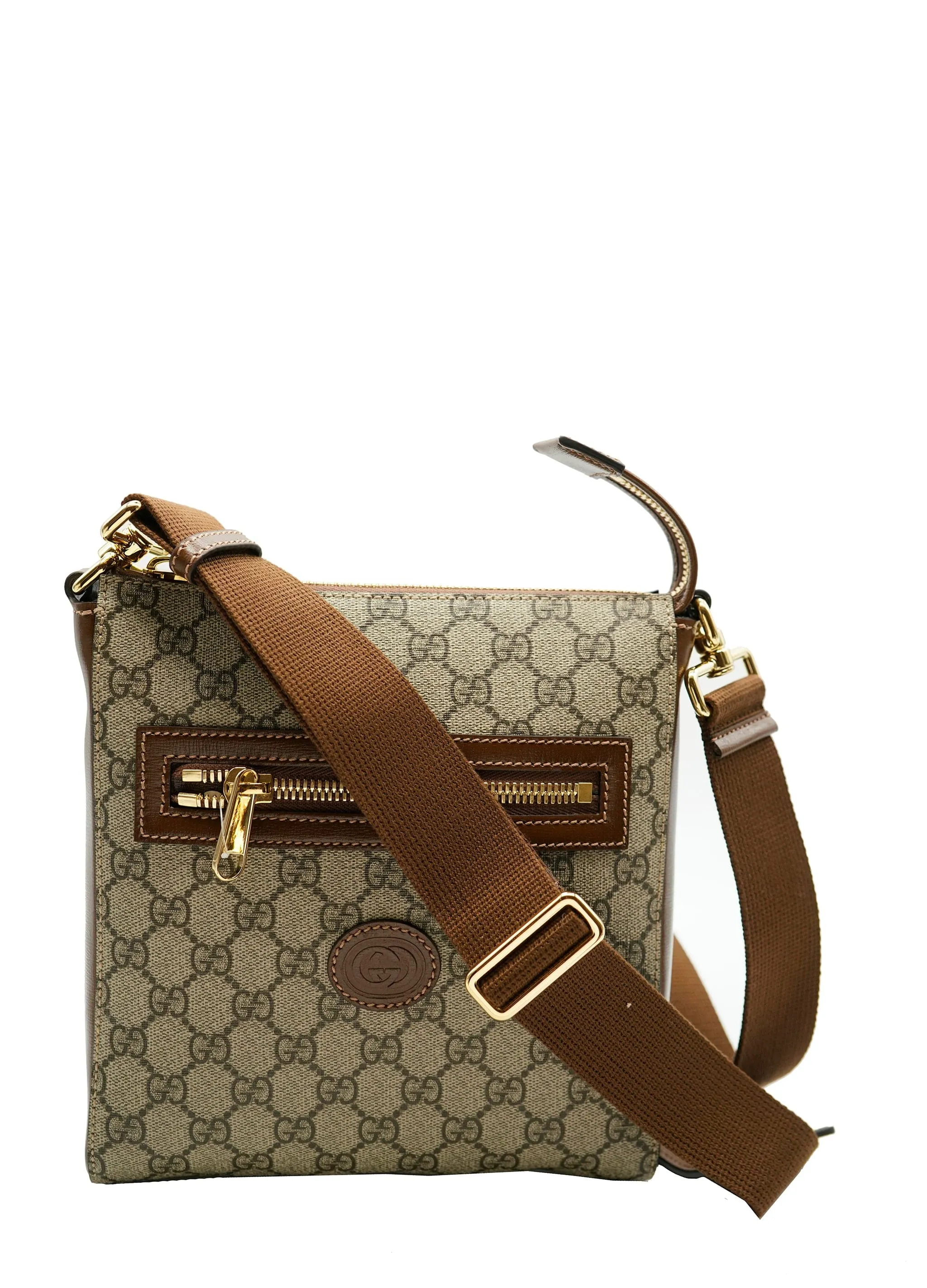 Gucci GG-Supreme leather messenger bag - AWC1965