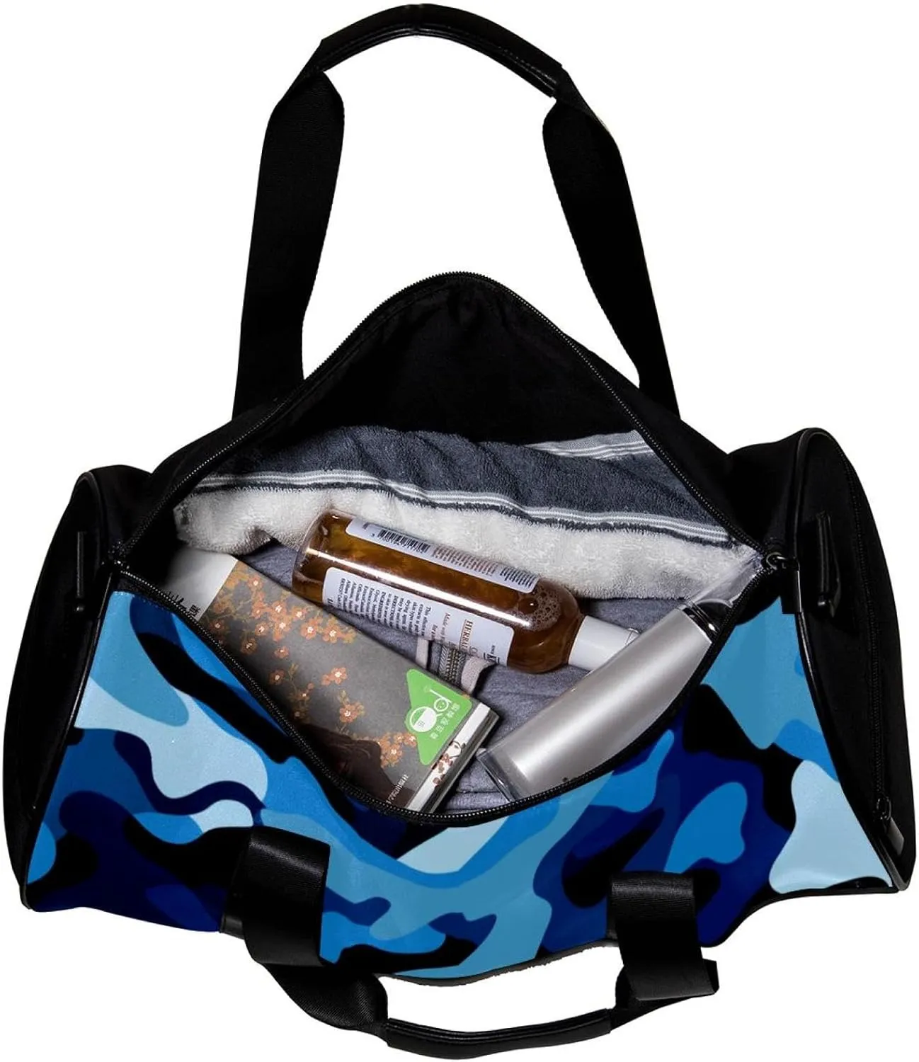 Gym Bags for Women,Duffle Bag for Travel,Classic Blue Sea Camouflage,Gym Bag for Men