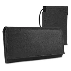 Halo Women's Hack-Proof Power Wallet 3000 w/ RFID Protection (Black)