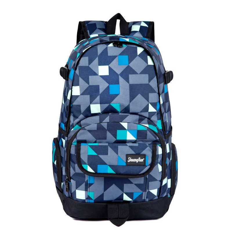 High School Student Schoolbag Men's Large Capacity Waterproof Computer Travel Backpack