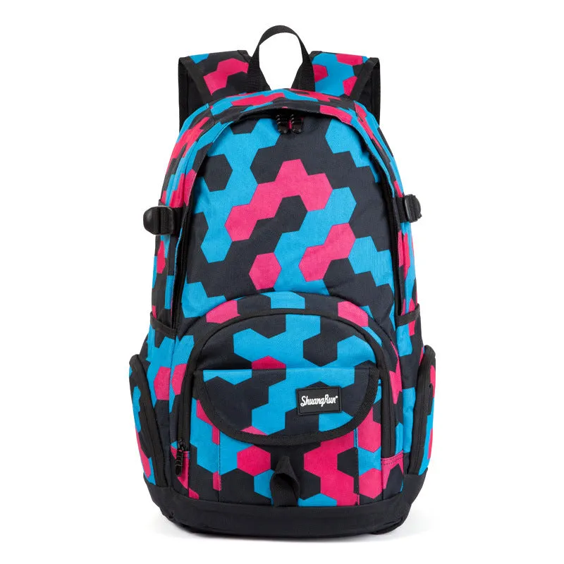 High School Student Schoolbag Men's Large Capacity Waterproof Computer Travel Backpack