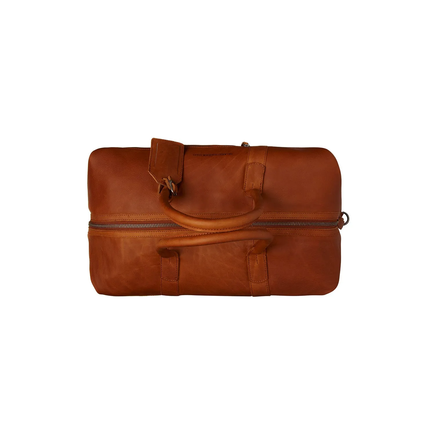 Leather Weekend Bag Cognac Portsmouth
