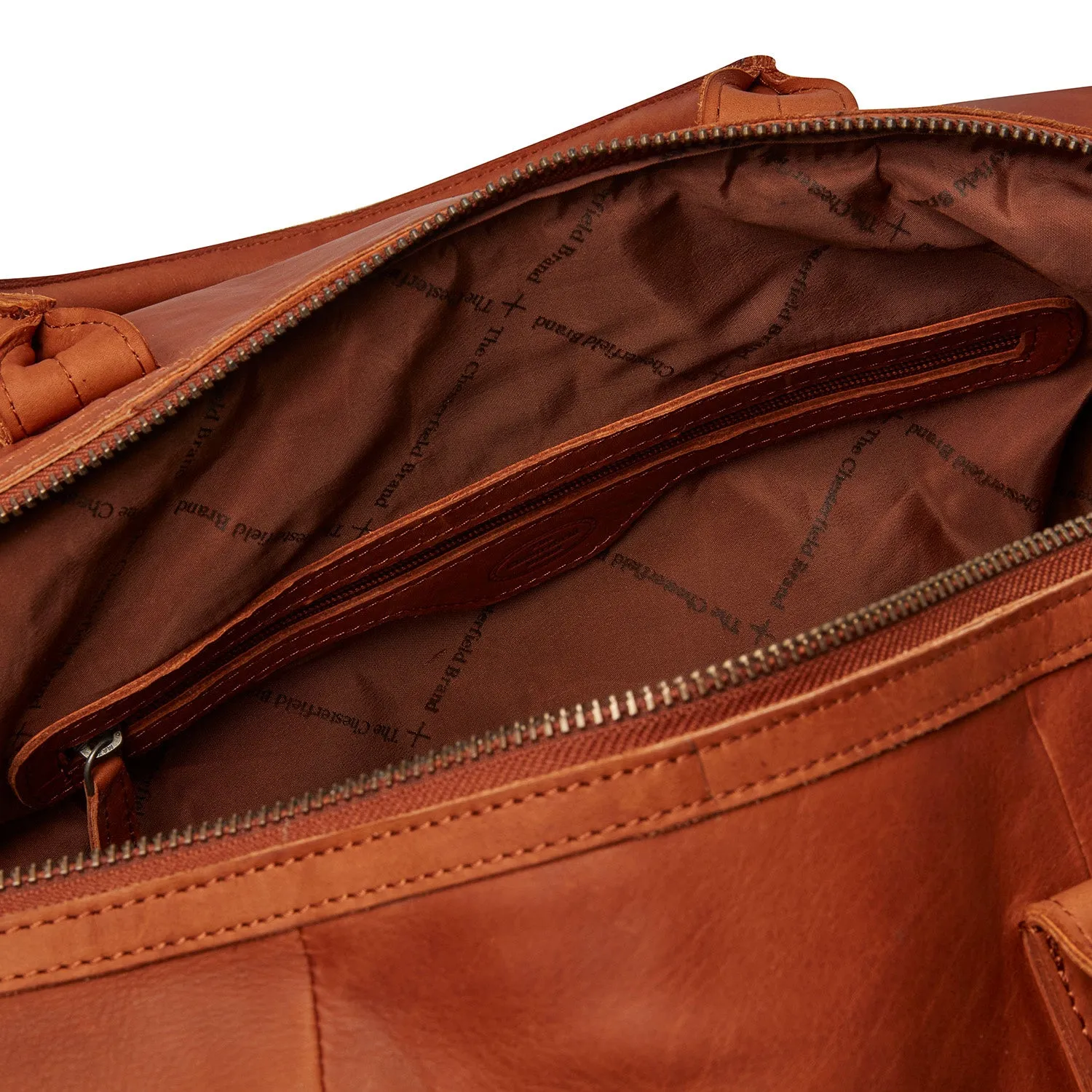 Leather Weekend Bag Cognac Portsmouth