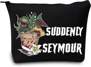 LEVLO Horrors Musical Cosmetic Makeup Bag Audrey Inspired Gift Suddenty Seymour Zipper Pouch Bag Theater Drama Merandise (SUDDENLY SEYMOUR)
