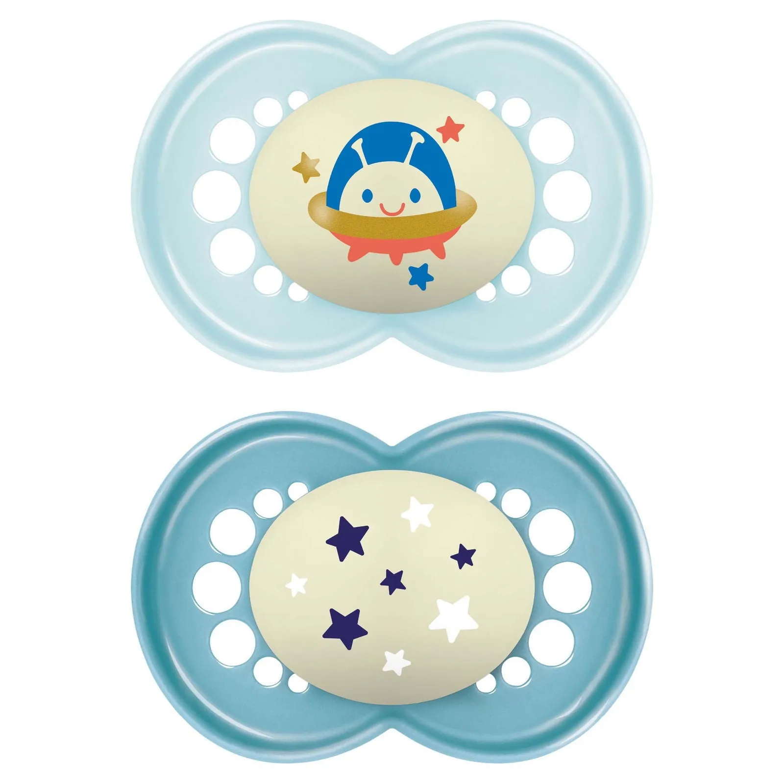 MAM Soother Night Astro [16  Months] - Blue (Pack of 2)