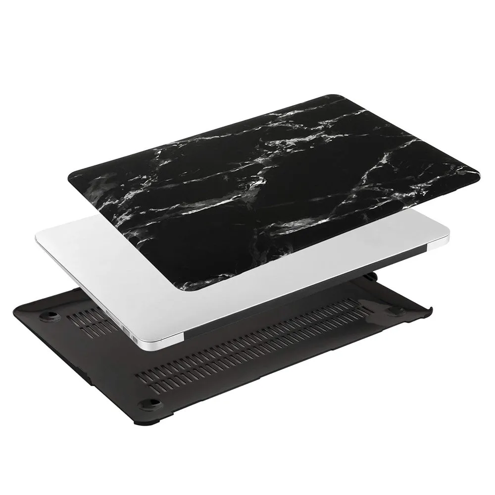 Marble Pattern Hard Case | MacBook Pro 14 inch Case 2023 2022 2021 Release M3 A2918 A2992 M2 A2779 M1 A2442 Pro Max Chip| Black & White Marble