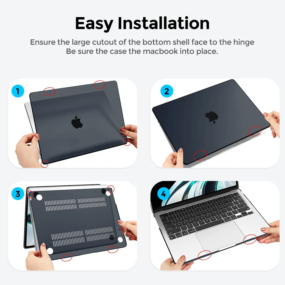 Matte Case Combo | MacBook Pro 14 inch Case 2023 2022 2021 Release M3 A2918 A2992 M2 A2779 M1 A2442 Pro Max Chip | Tranquility Blue