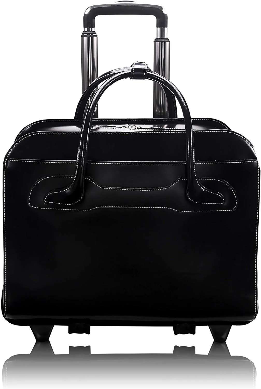 McKlein USA Willowbrook 15.6" Ladies' Leather Wheeled Laptop Briefcase