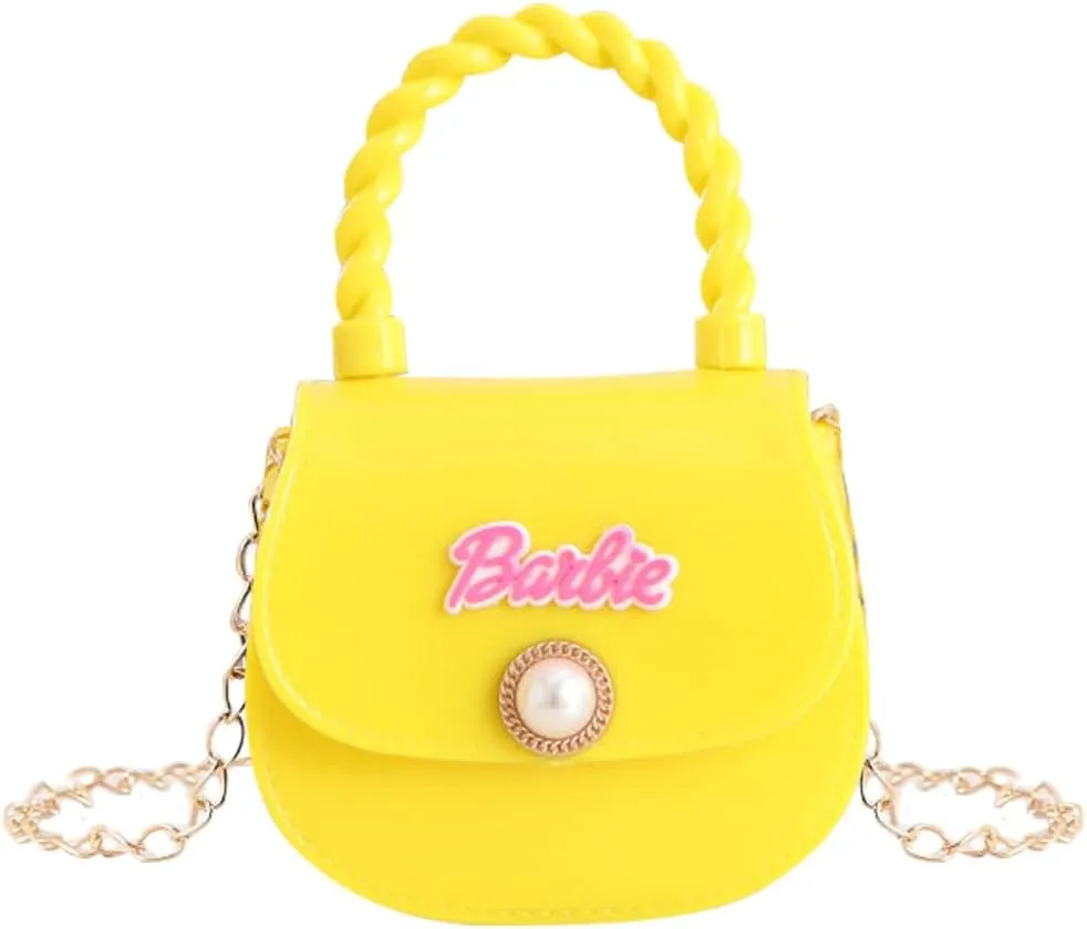 Mini Jelly Purse Handbag Shoulder Bag with Magnetic Button Wallet for Girls